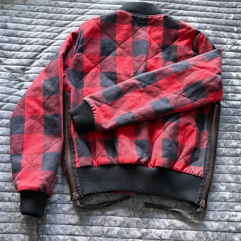 NSF Quilted Plaid Bomber Jacket - Picture 6 of 11